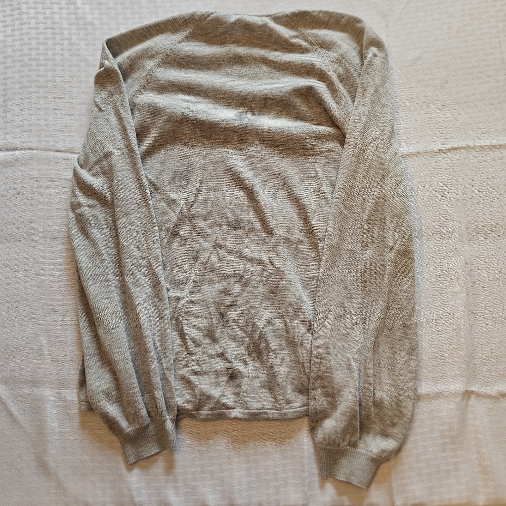 Gray Wrap Sweater Womens S Soft Knit Cozy Faux Wrap Pullover Nwt — image 4 of 4